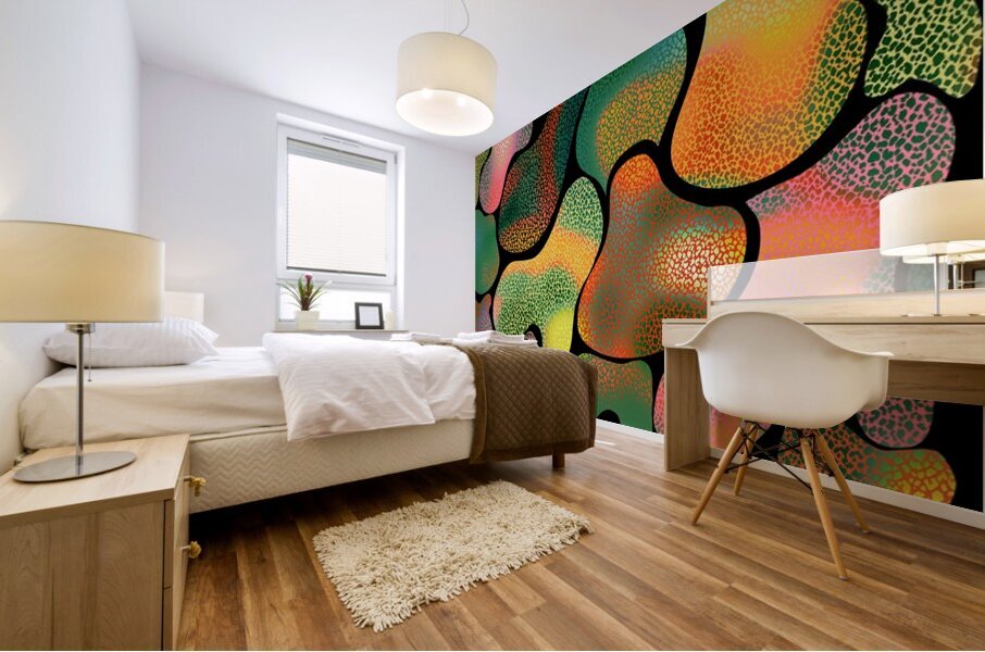 Chameleon Green Mural print