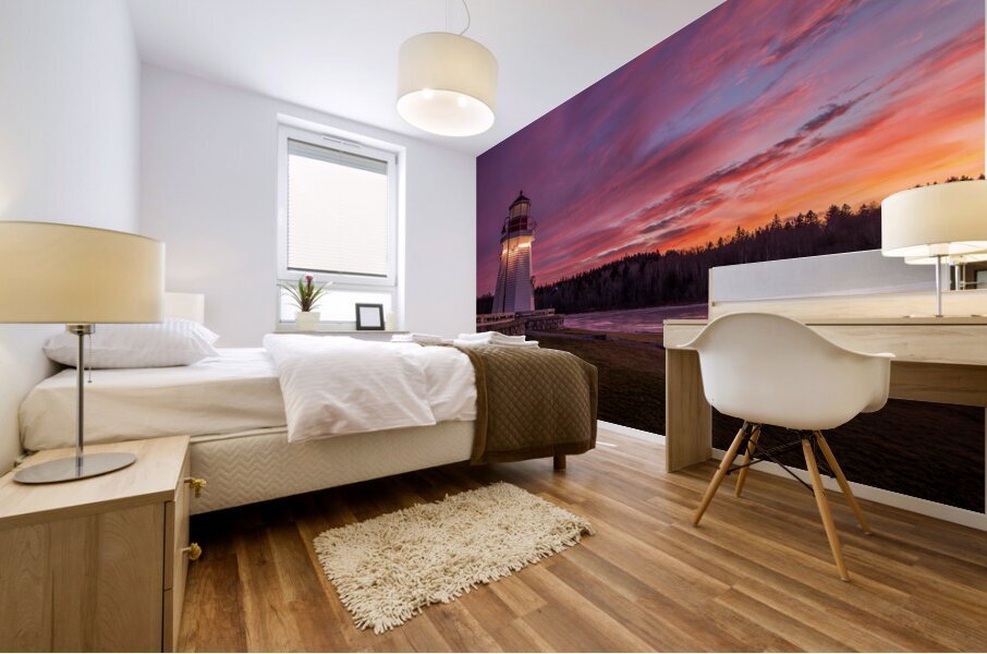 Renforth Lighthouse in Rothesay Mural print