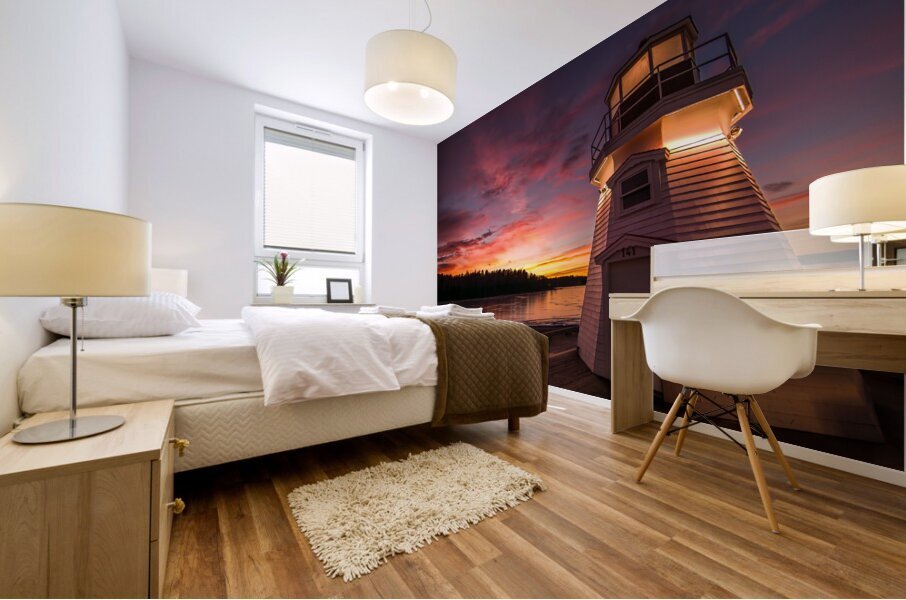 Renforth Lighthouse in Rothesay Mural print