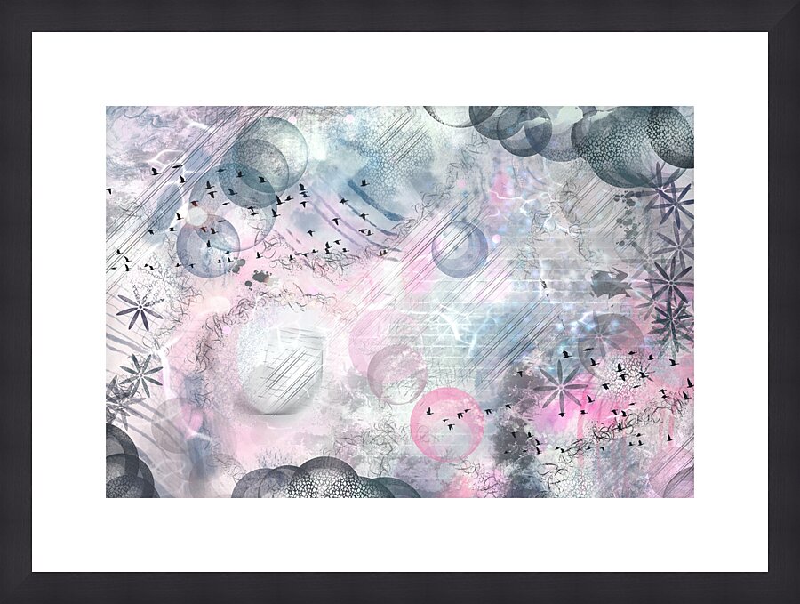 Whimsical Purple Picture Frame print