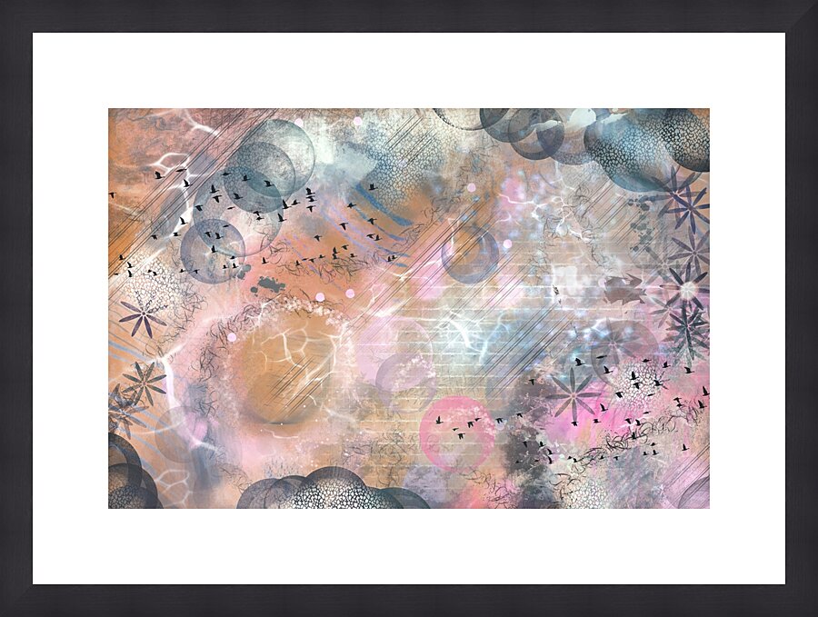Whimsical Pink Picture Frame print