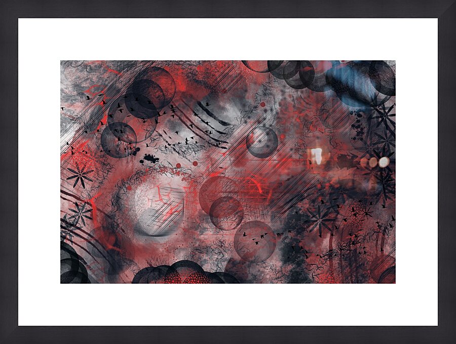 Whimsical Red  Picture Frame print
