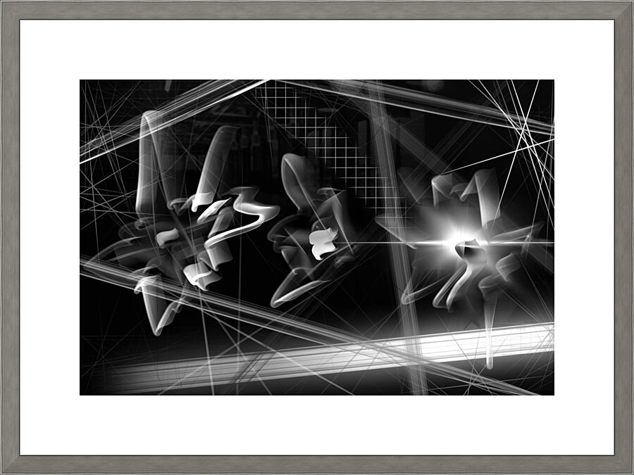 Ignition Monochrome Picture Frame print