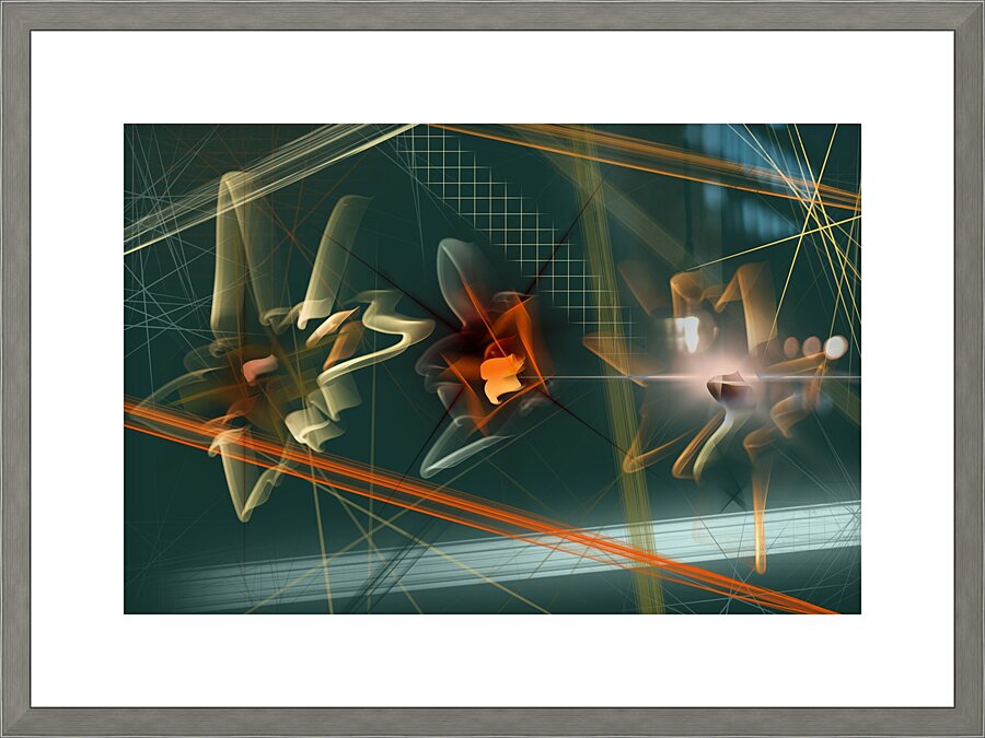 Ignition Turquoise Picture Frame print