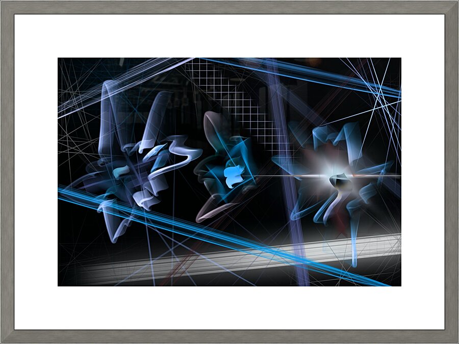 Ignition Blue Picture Frame print