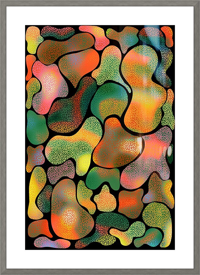 Chameleon Green Picture Frame print