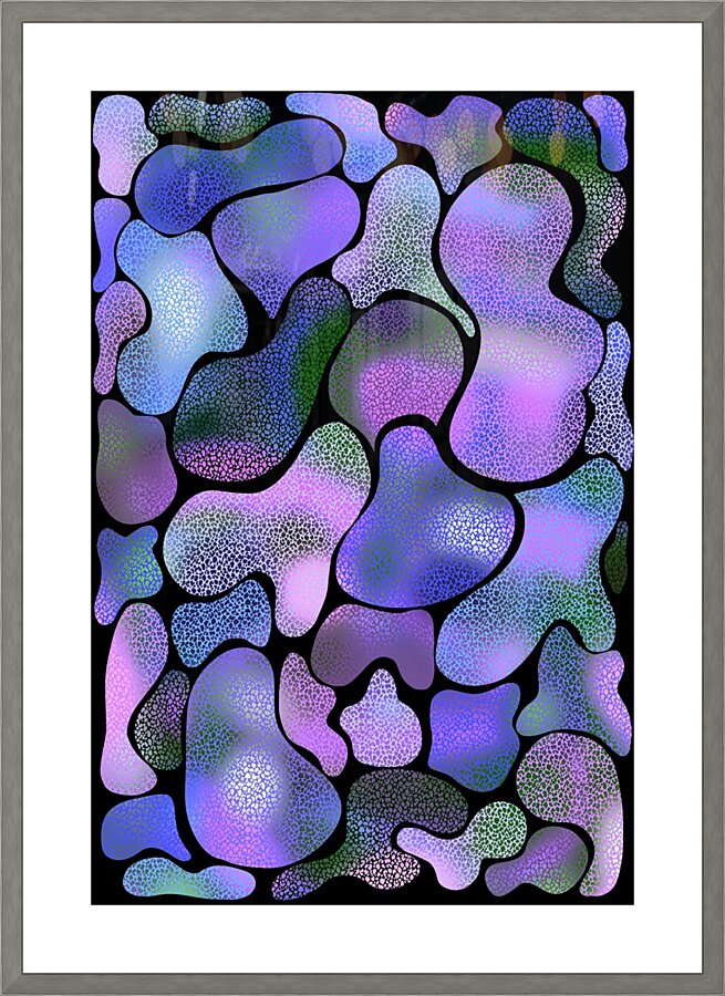 Chameleon Blue Picture Frame print
