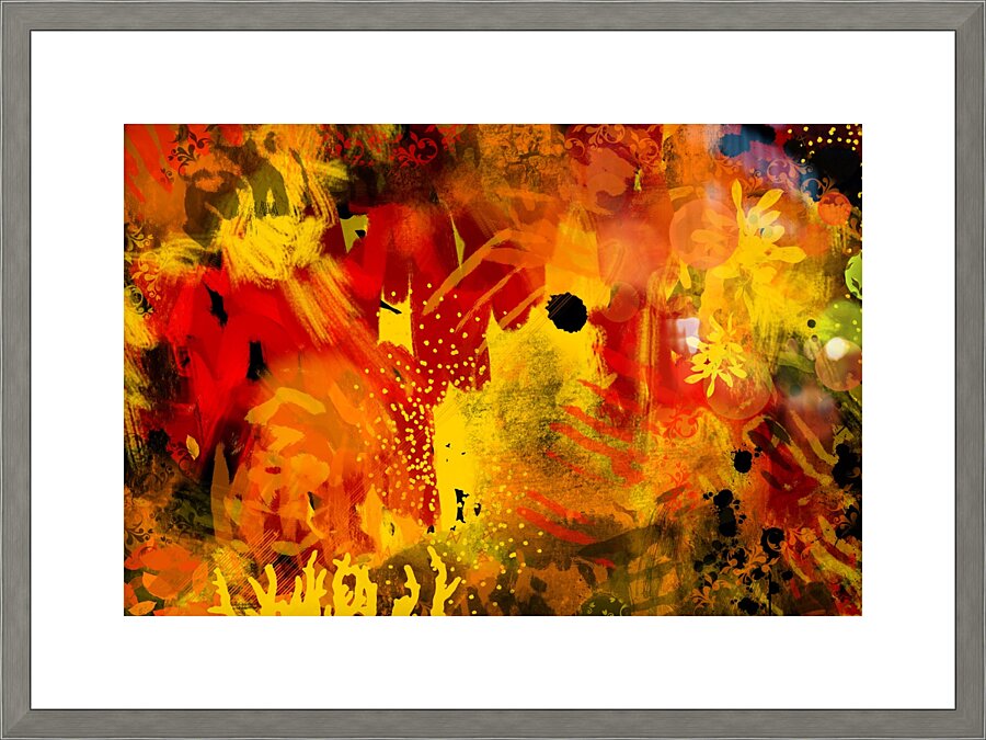 Neon Jungle Orange Picture Frame print