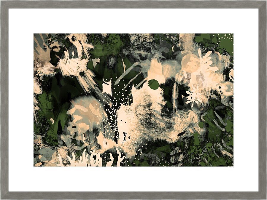 Neon Jungle Green Picture Frame print