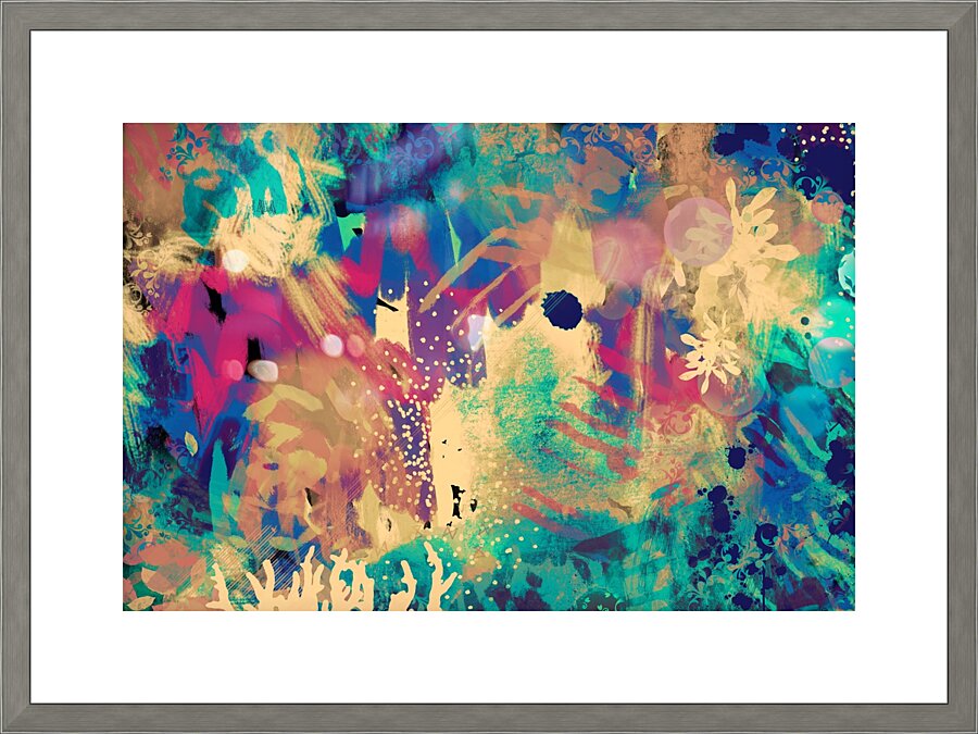 Neon Jungle Picture Frame print