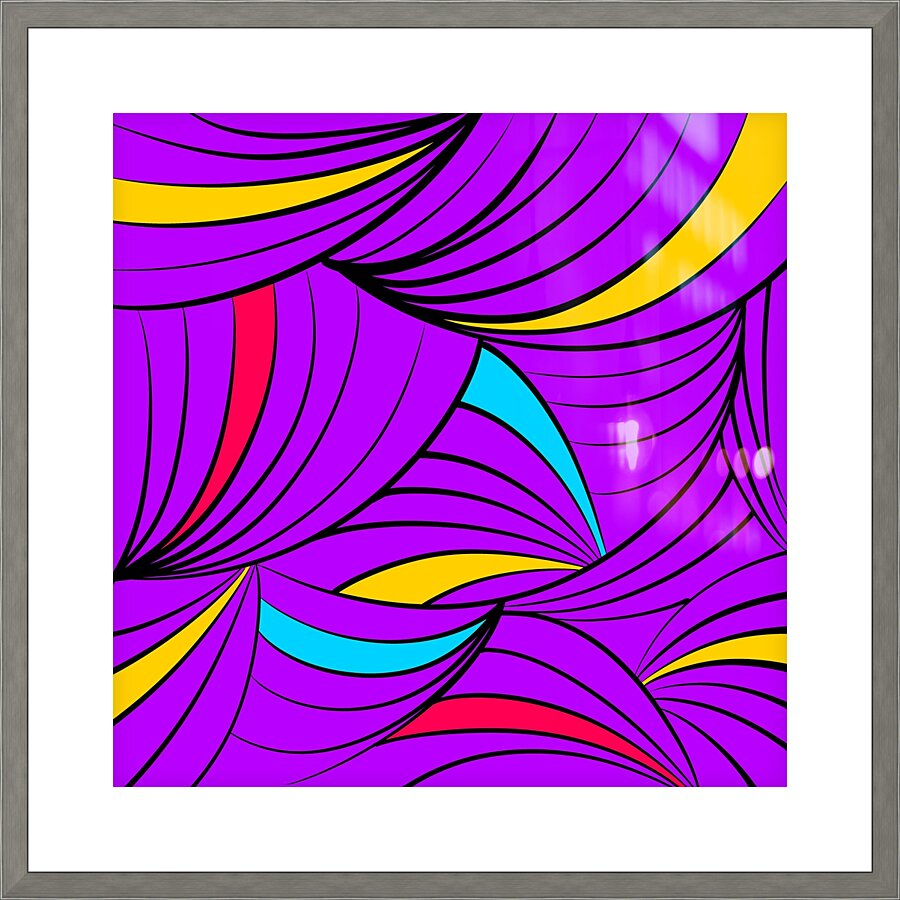 Organic Flow Purple Picture Frame print