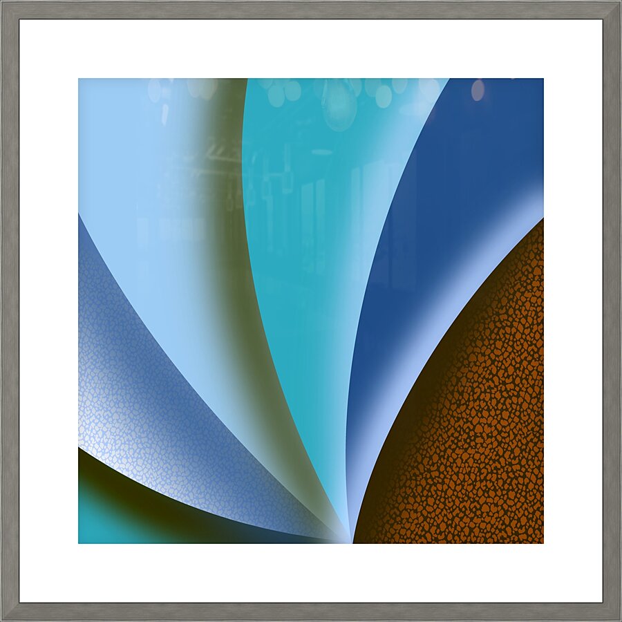Shell Blue Picture Frame print