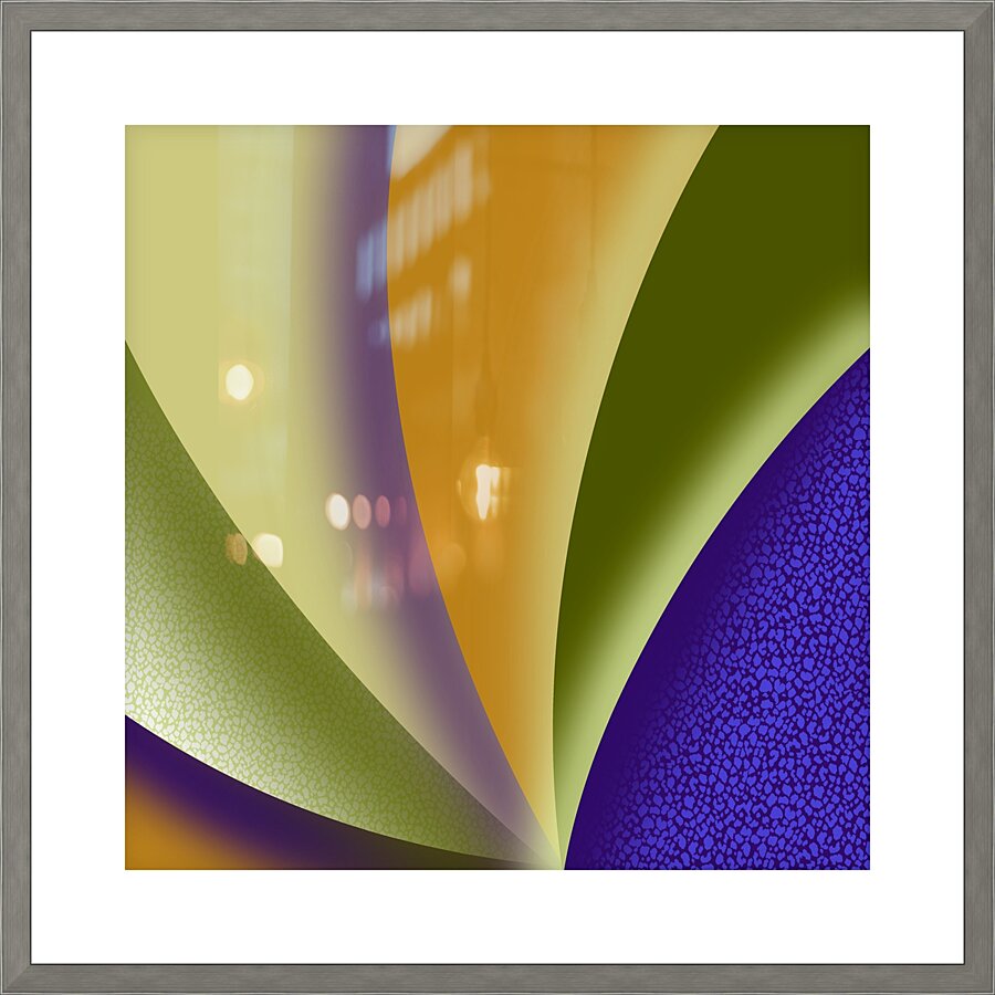 Shell Yellow Green Picture Frame print