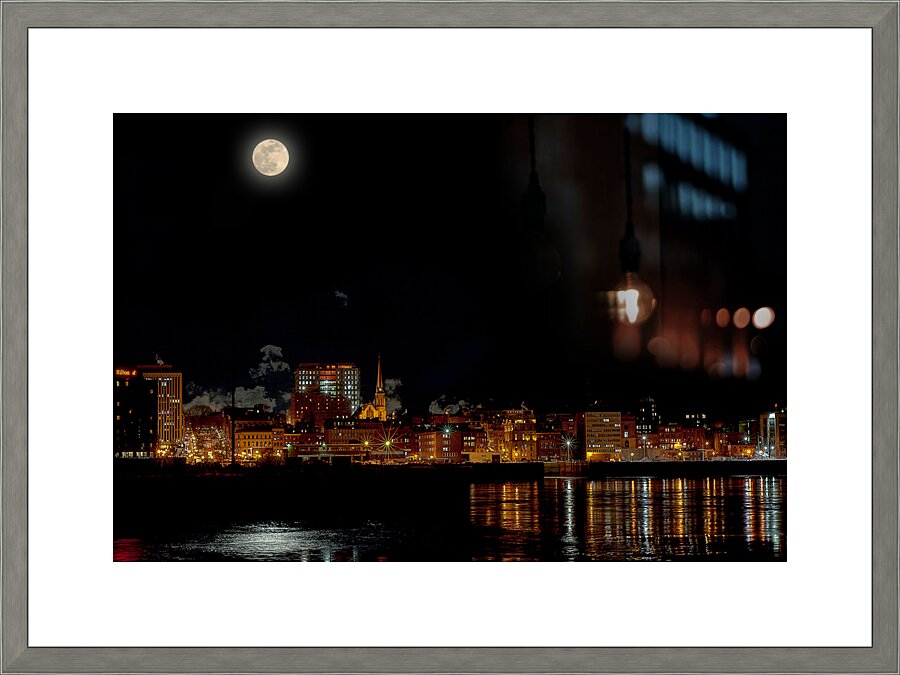 Night Saint John Picture Frame print