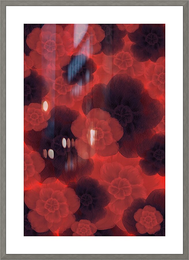 Crimson Bloom Picture Frame print