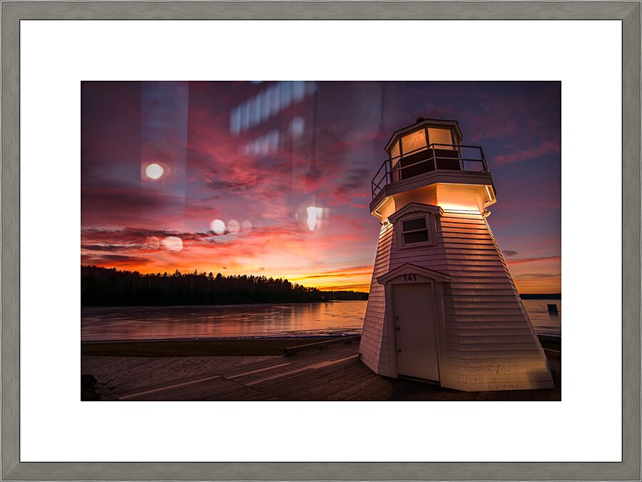 Renforth Lighthouse in Rothesay Picture Frame print