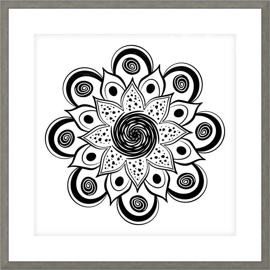 Spiral Bloom Picture Frame print