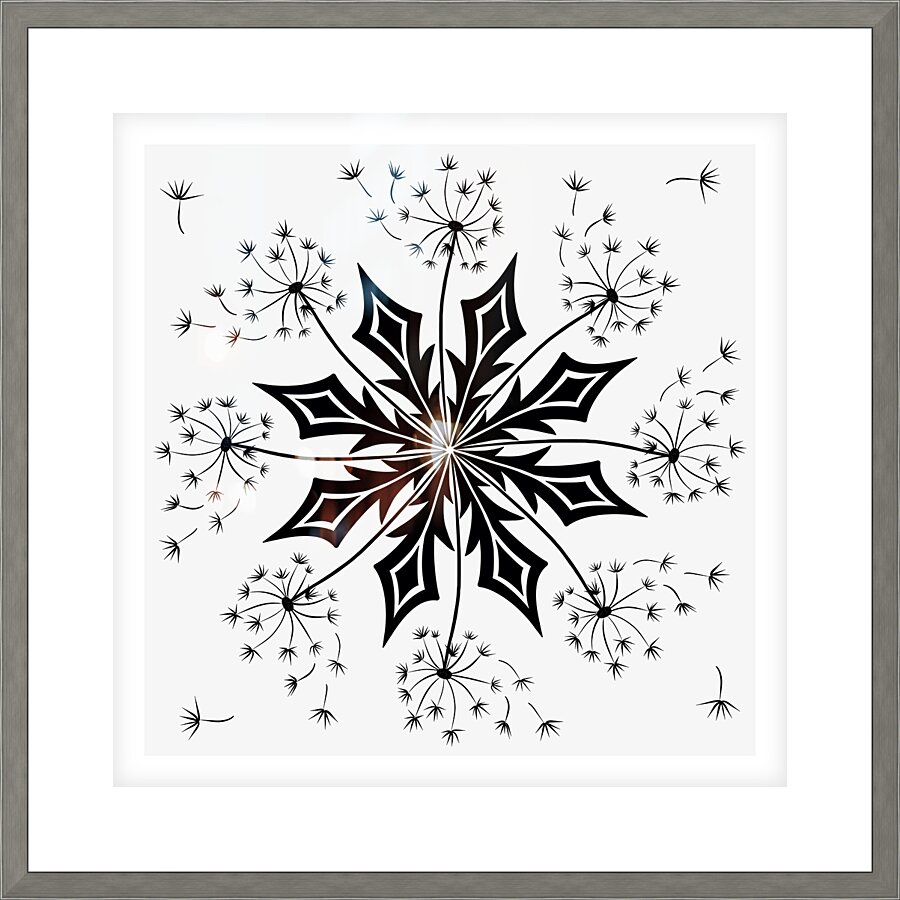 Dandelion Picture Frame print