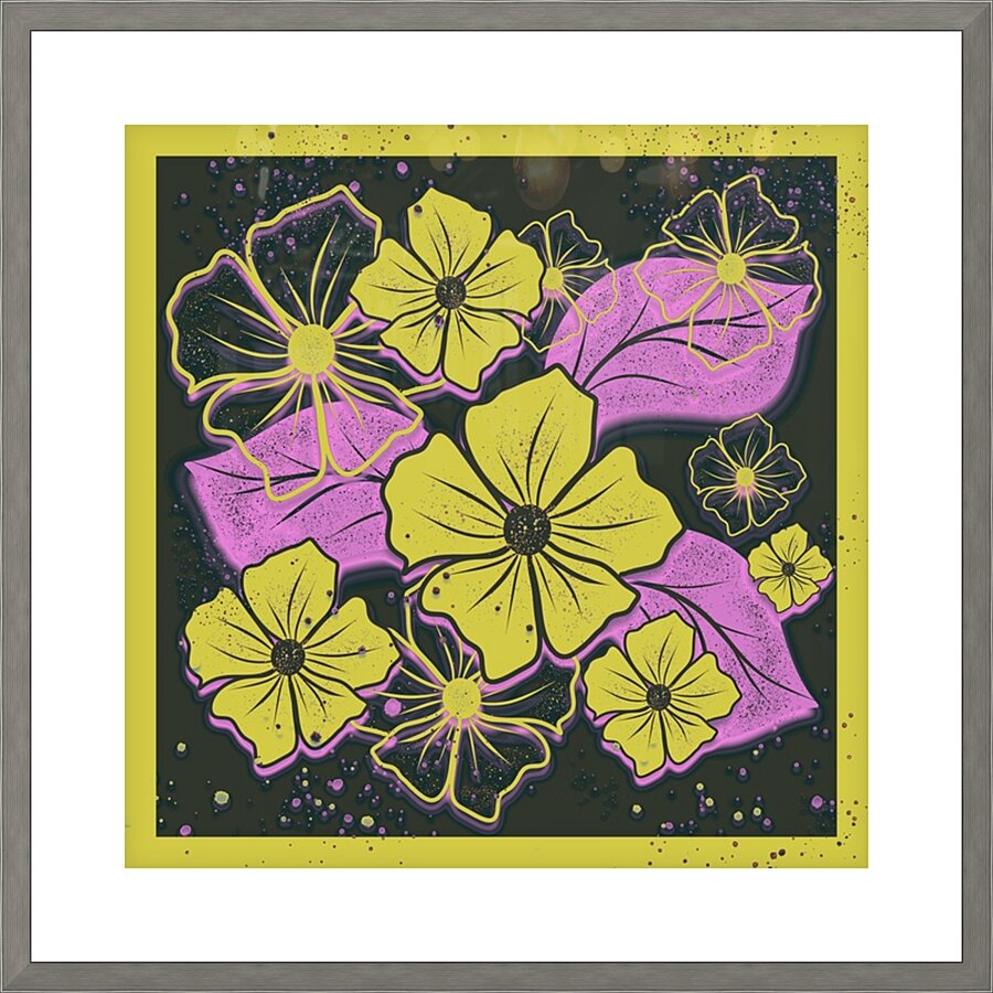 Spring Black Picture Frame print