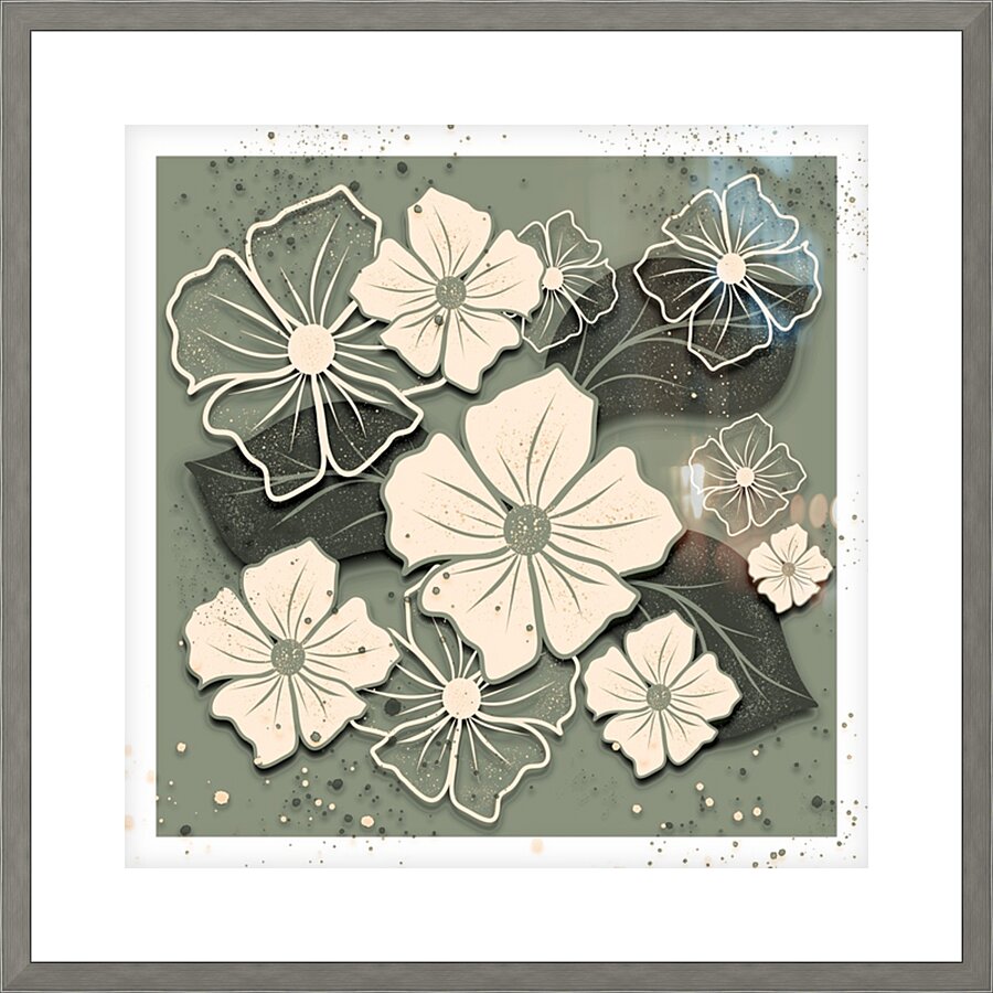 Spring White Picture Frame print