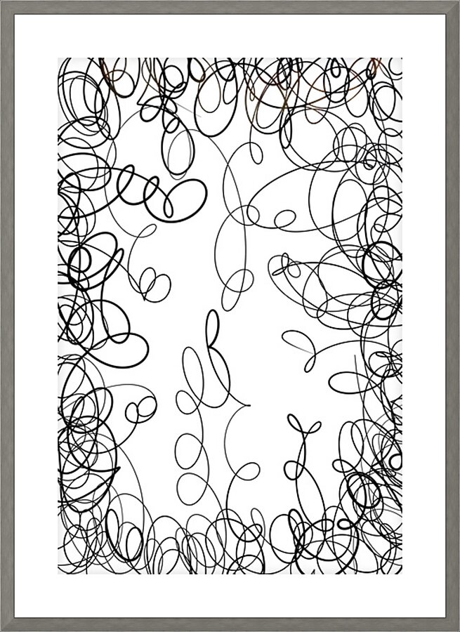Scribble Dance Picture Frame print