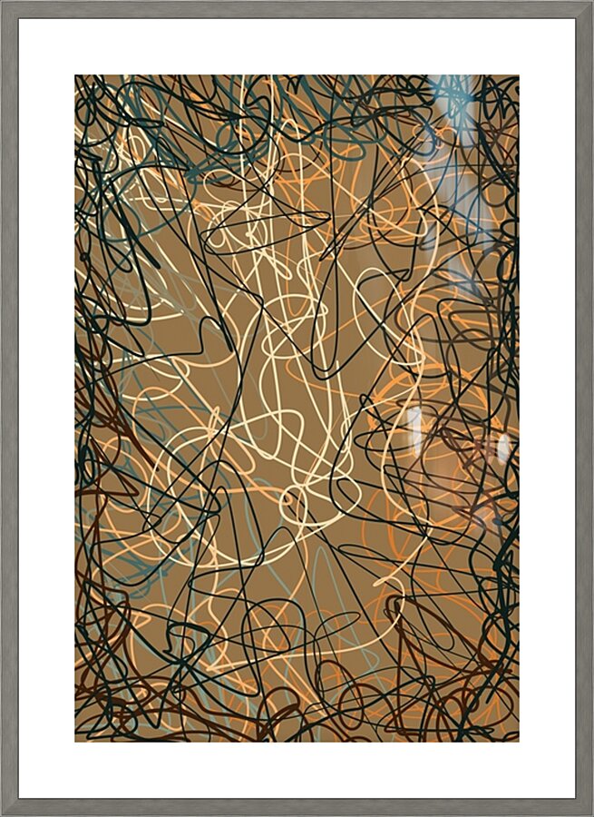 Scribble Dance Picture Frame print