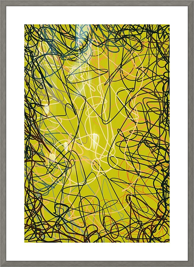 Scribble Dance Picture Frame print