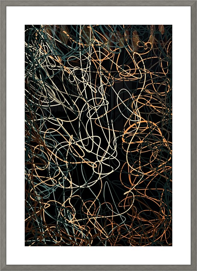 Scribble Dance Picture Frame print