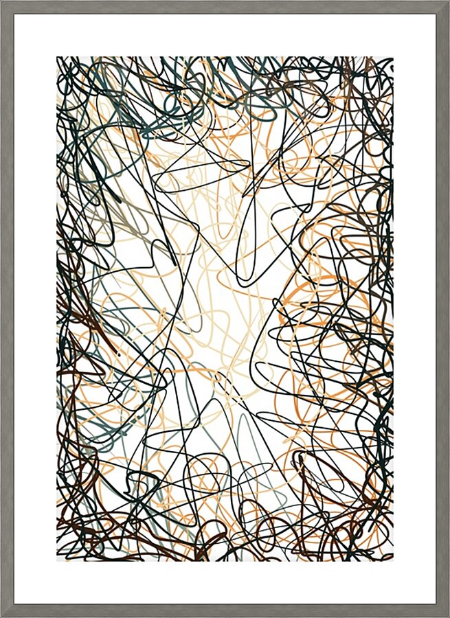 Scribble Dance Picture Frame print