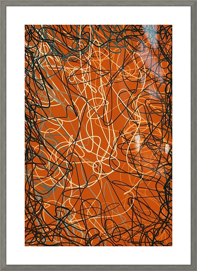 Scribble Dance Picture Frame print