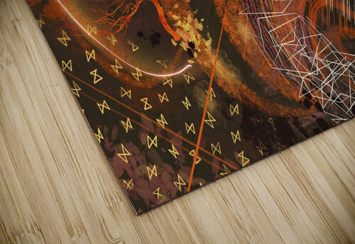 Peacock Abstract Orange Olena Ivanova puzzle