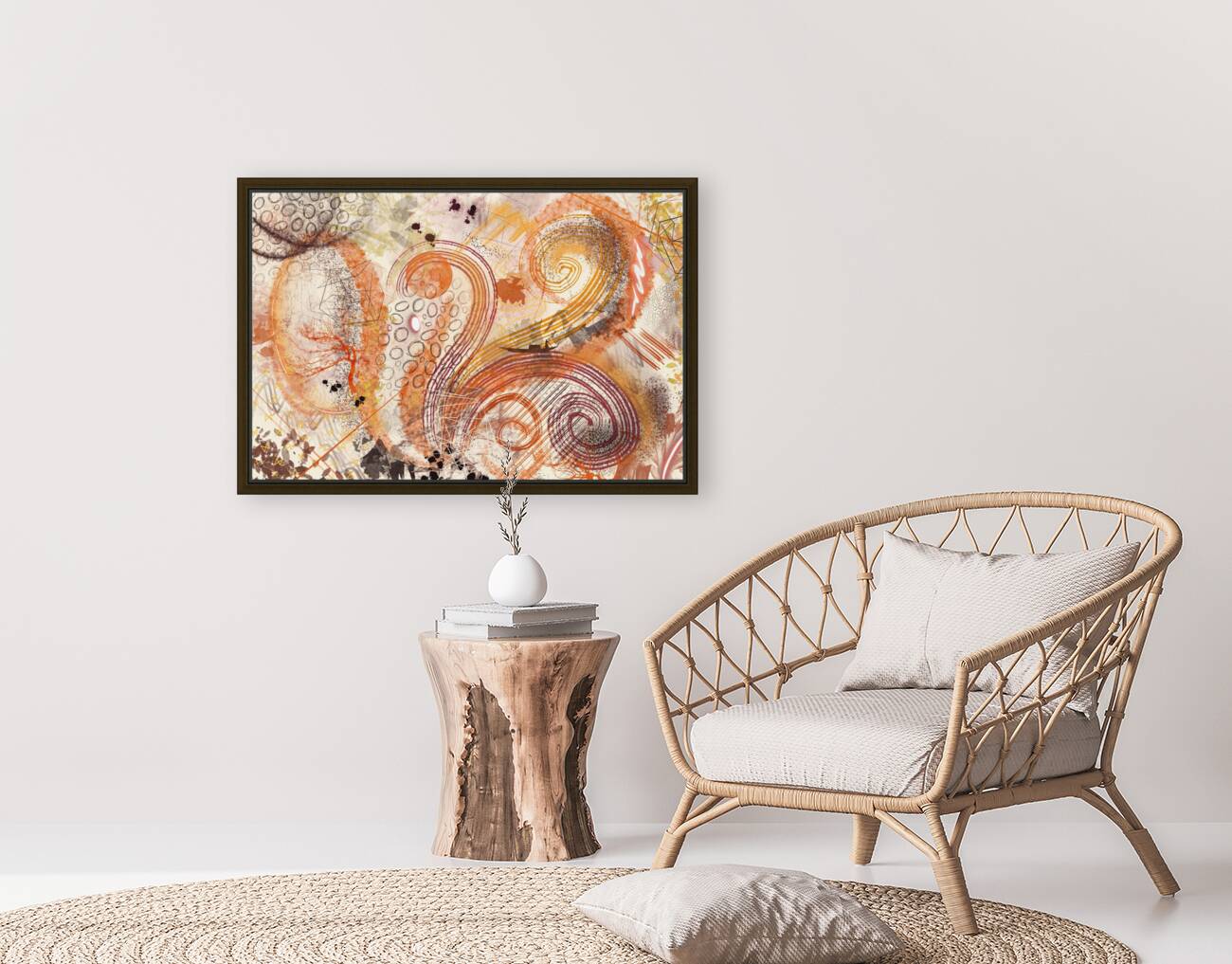 Peacock Abstract Reproduction