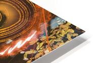 Peacock Abstract Orange HD Metal print