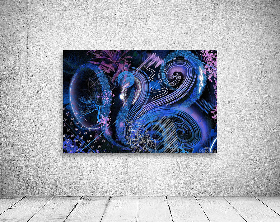 Peacock Abstract Blue Wall Preview