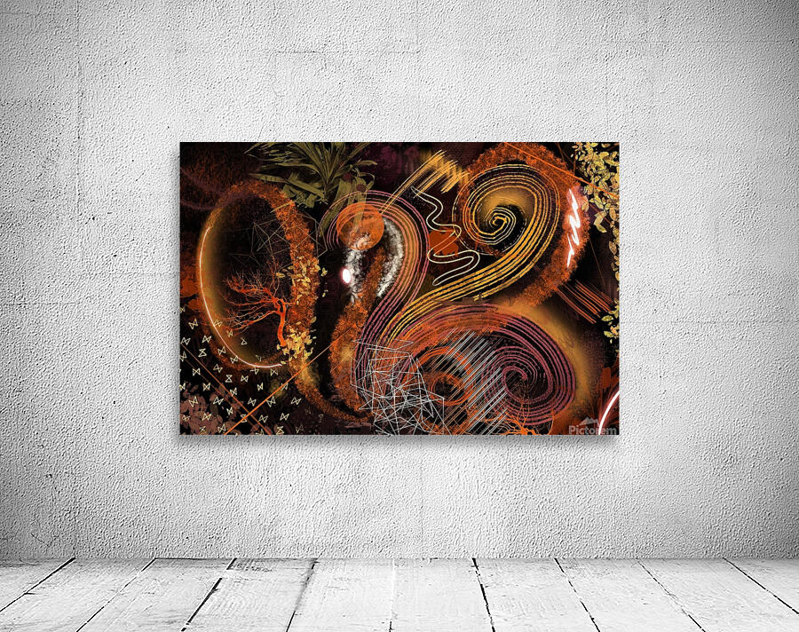 Peacock Abstract Dark Wall Preview