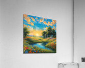 0 The vast expanse of the sky stretches above a f Acrylic Print