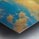 0 The vast expanse of the sky stretches above a f Metal print
