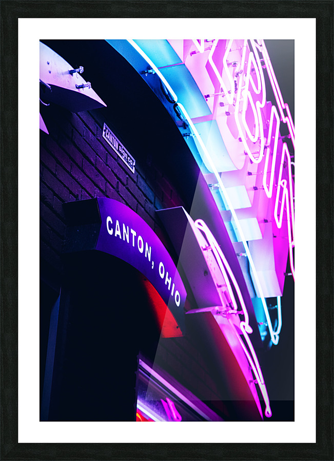 Neon Grave Picture Frame print