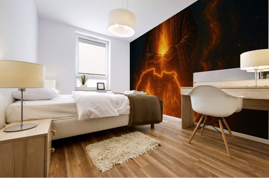 The First Fire  Mural print