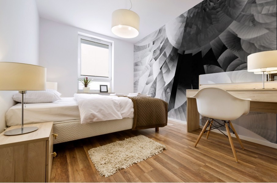 Monotone Meanderings Mural print