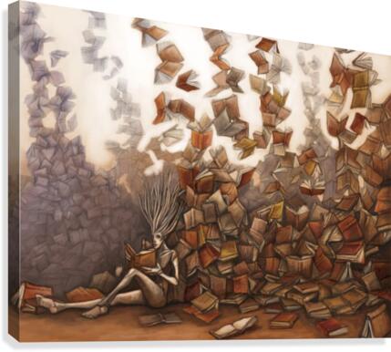 Book Reader Canvas Print