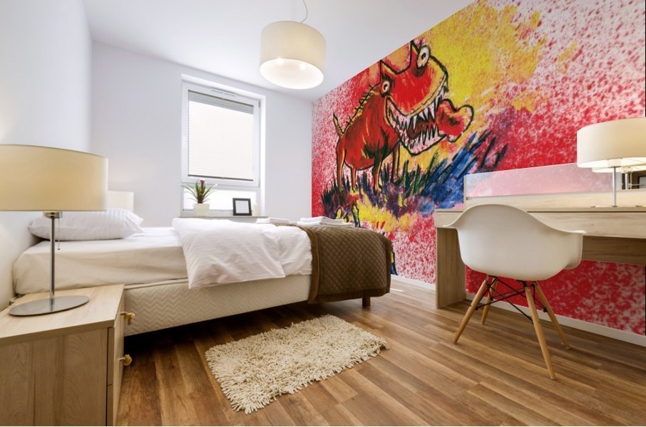 Wild Dog Mural print