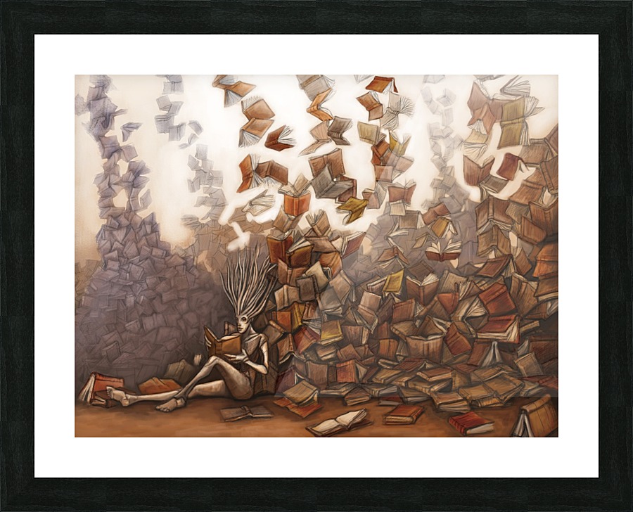 Book Reader Picture Frame print