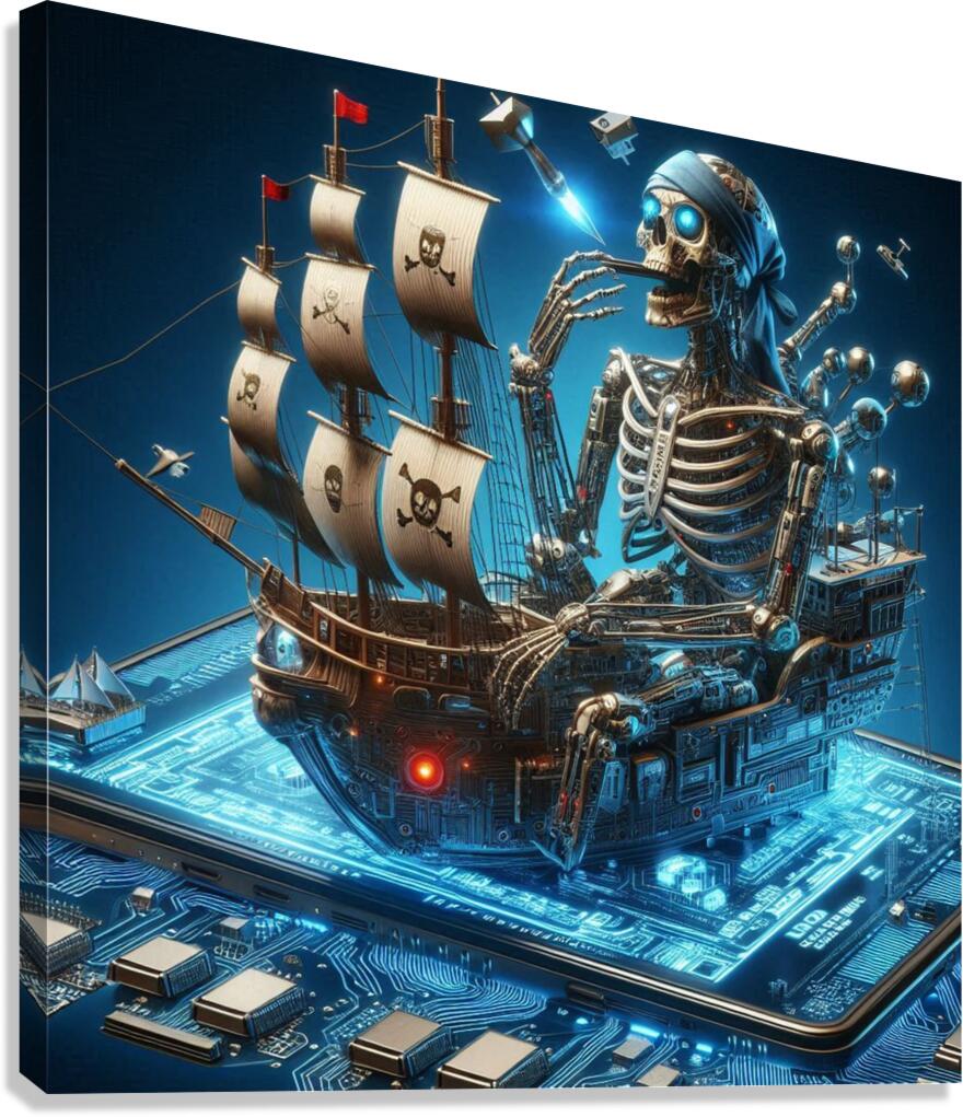 pirate web 3-4 Canvas Print
