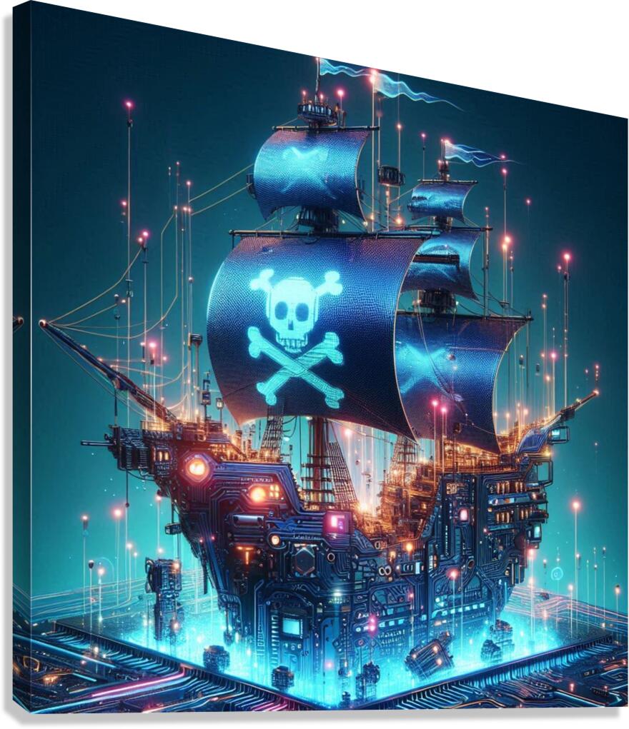 pirate web 1-4 Canvas Print
