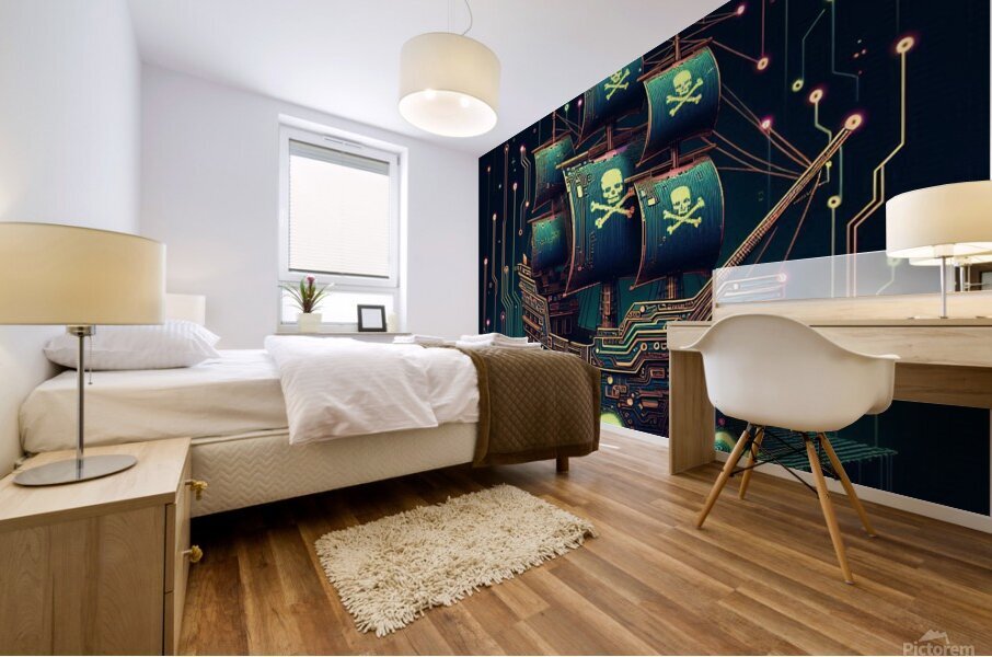 pirate web 2-4 Mural print