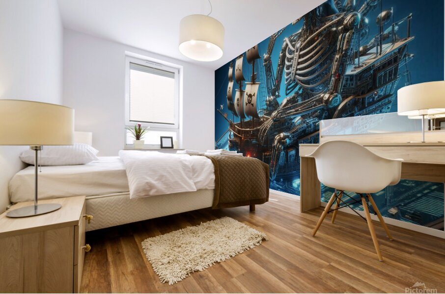pirate web 3-4 Mural print