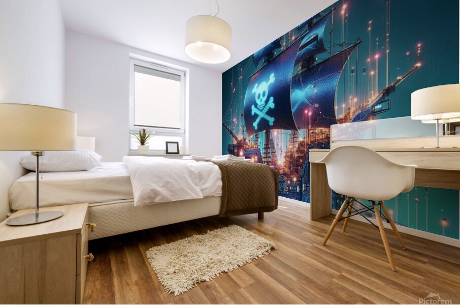 pirate web 1-4 Mural print