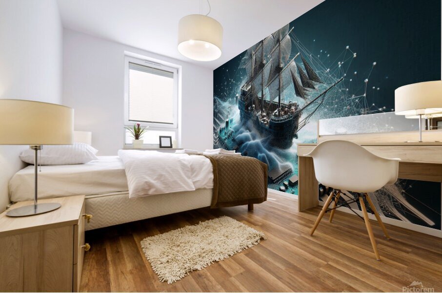 pirate web 4-4 Mural print