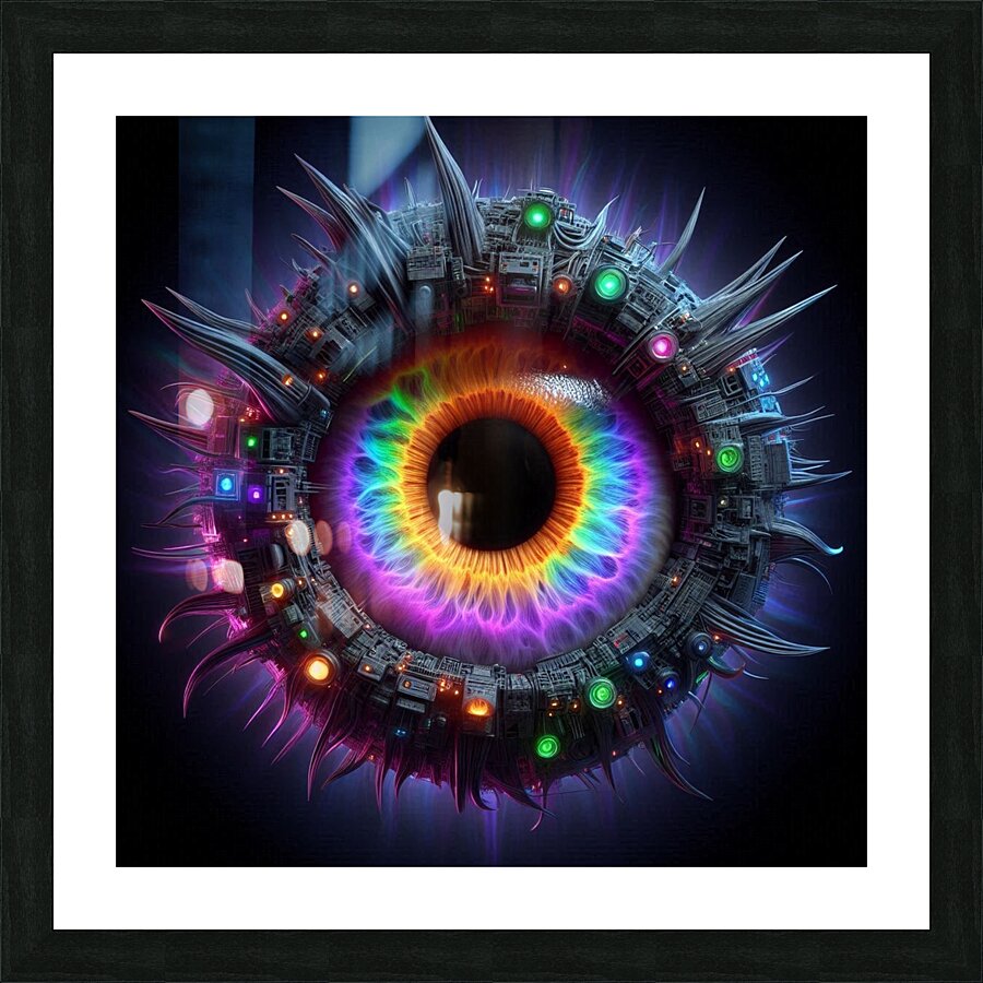 rainbow bionic eye Picture Frame print